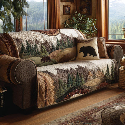 Forest Refuge Quilted Sofa Cover NCU0DV2036