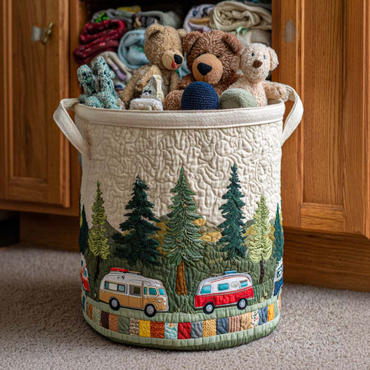 Forest Ride Quilted Laundry Basket NCU0NNT1480