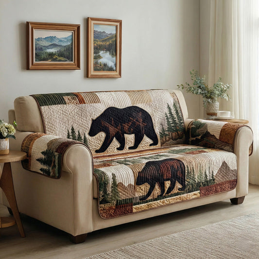 Forest Roamer Quilted Sofa Cover NCU0LDH611