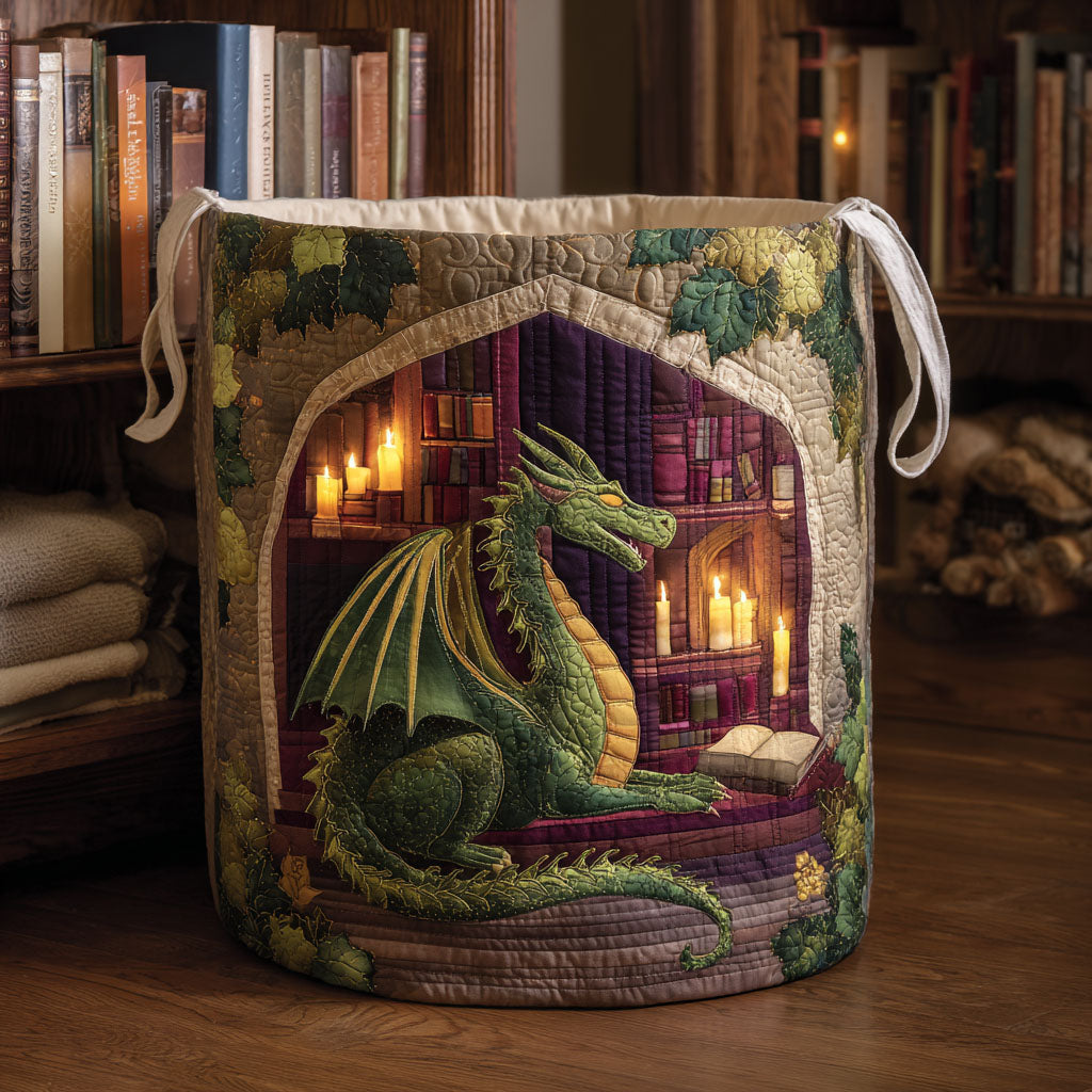 Forest Sage Quilted Laundry Basket NCU0NTV794