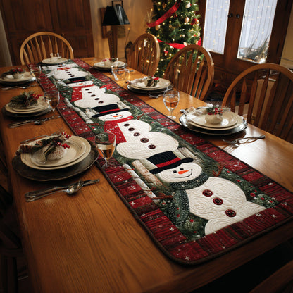 Forest Snowman Quilted Table Runner NCU0HNH623