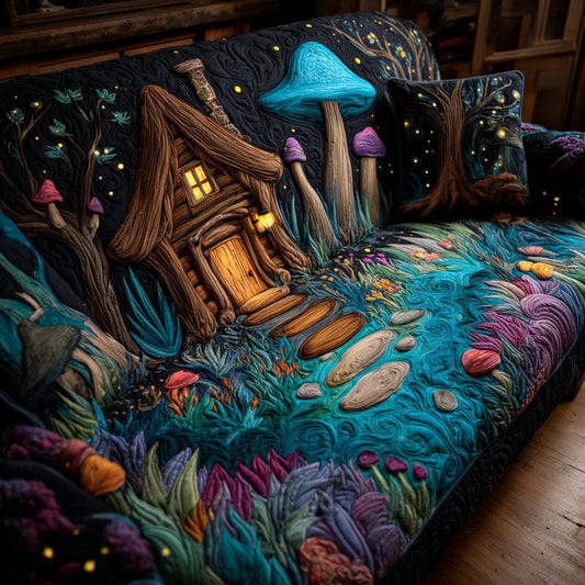 Forest Spirit Cottage Quilted Sofa Cover NCU0PTT2269