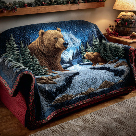 Forest Strength Bear Quilted Sofa Cover NCU0NTD989