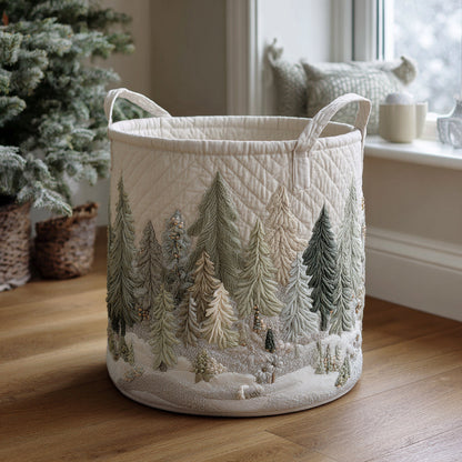 Forest Tranquil Quilted Laundry Basket NCU0DV1669