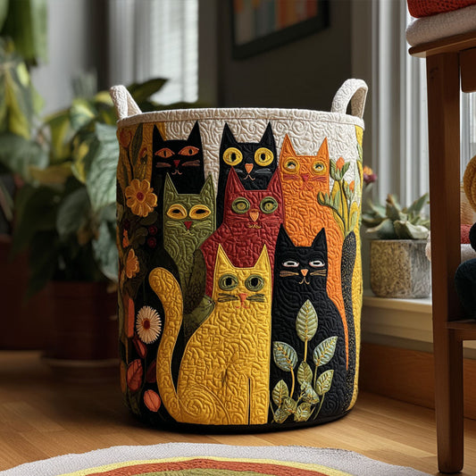 Forest Whiskers Quilted Laundry Basket NCU0PTT2126