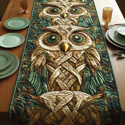 Forest Wisdom Owl Quilted Table Runner NCU0NTD844