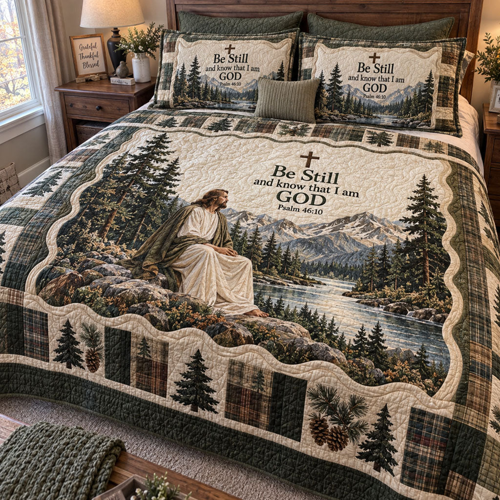 Forest of Faith 3-Piece Quilted Bedding Set NCU0PTT3496