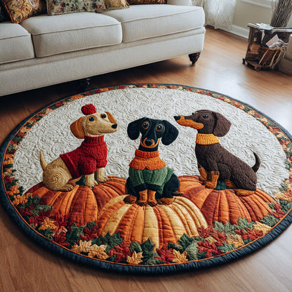 Forever Dachshund Quilted Round Mat NCU0HNH1187