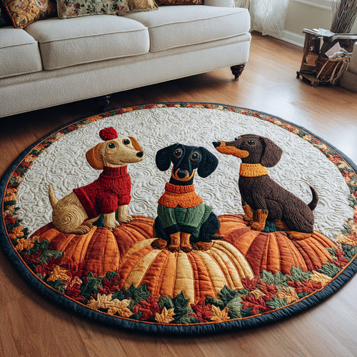Forever Dachshund Quilted Round Mat NCU0HNH1187