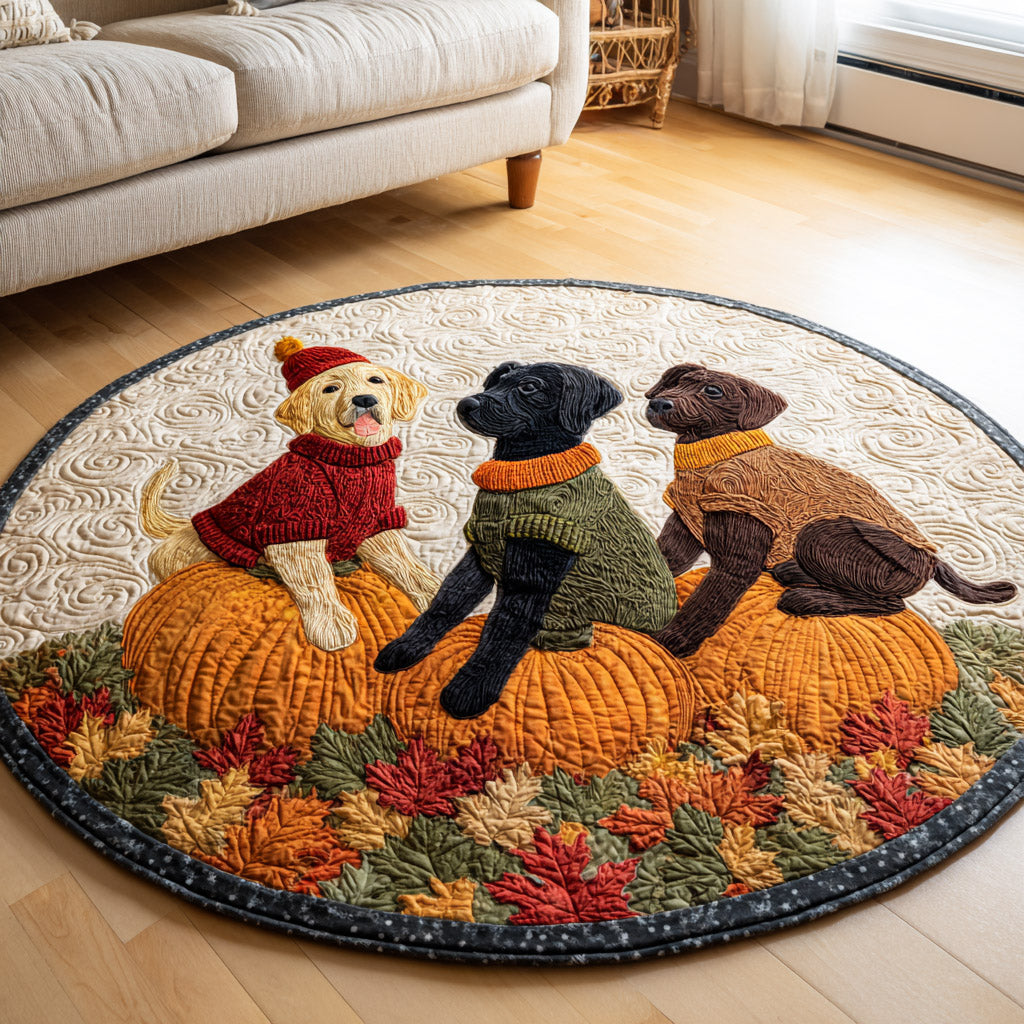 Forever Labrador Joy Quilted Round Mat NCU0HNH1194