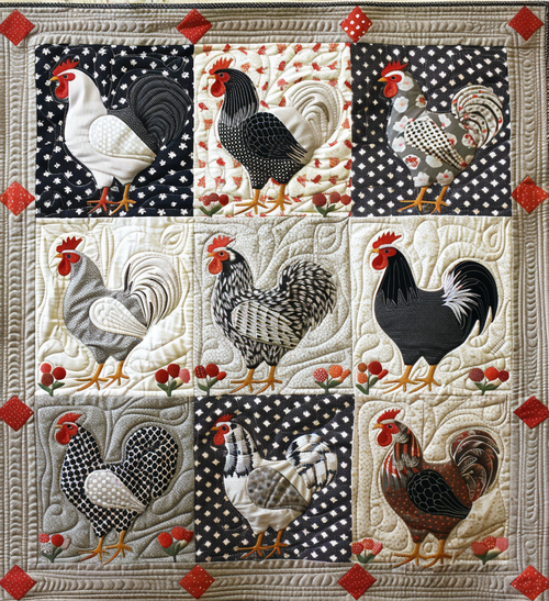 Fowl Fashion Quilted Blanket NCU0DV1934