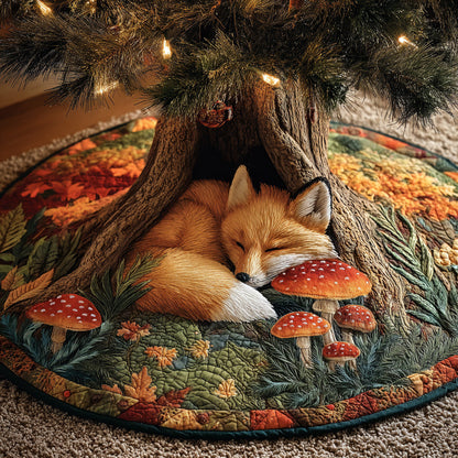Fox Haven Christmas Quilted Tree Skirt NCU0PVL765