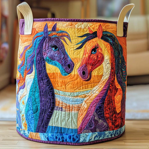 Free Horse Quilted Laundry Basket NCU0NNT2228