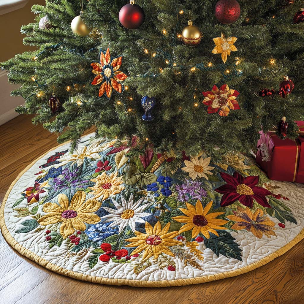 Free Spirit Christmas Quilted Tree Skirt NCU0NNT2410