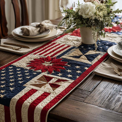 Freedom Patchwork Quilted Table Runner NCU0DQQ0520