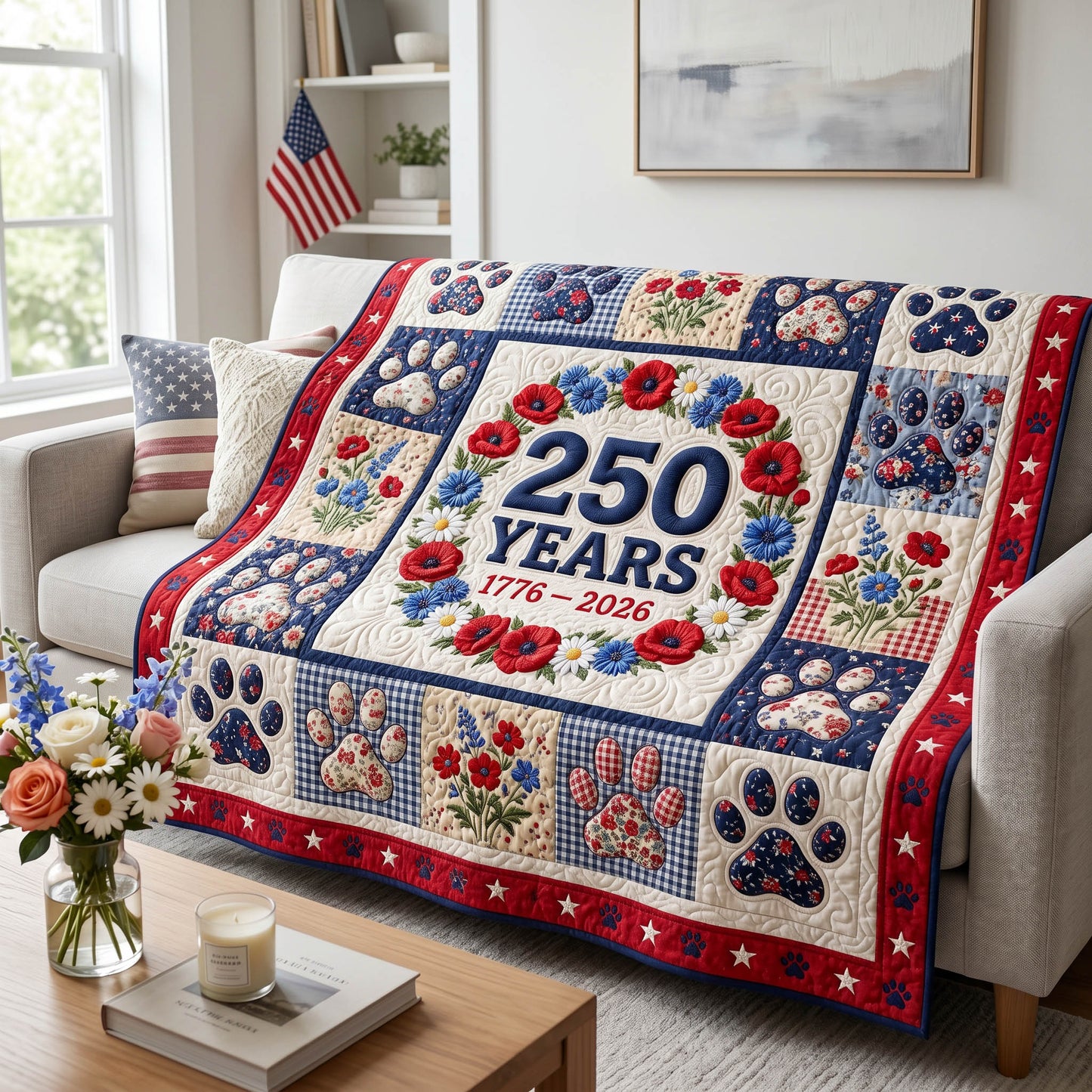 Freedom 250 Quilted Blanket NCU0NTD1939