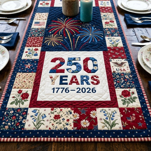 Freedom Anniversary Quilted Table Runner NCU0DV2121