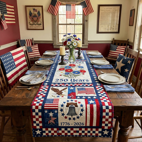 Freedom Celebration Quilted Table Runner NCU0DV2117