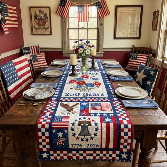 Freedom Celebration Quilted Table Runner NCU0DV2117