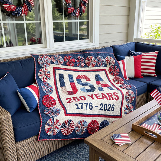 Freedom Fireworks Glow Quilted Blanket NCU0PTT3158