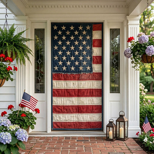 Freedom Flag Quilted Door Cover NCU0NTD1802