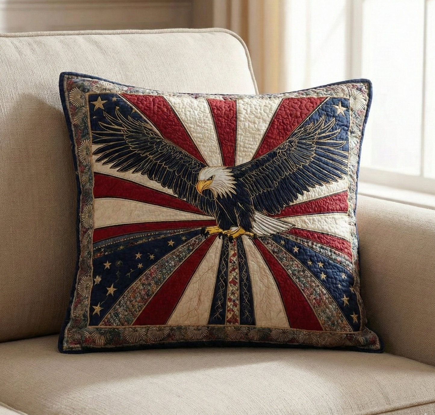 Freedom Flight Quilted Pillow Case NCU0NXD1557