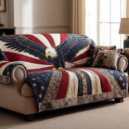 Freedom Flight Quilted Sofa Cover NCU0NXD1557