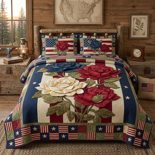 Freedom Flora 3-Piece Quilted Bedding Set NCU0DQQ0585