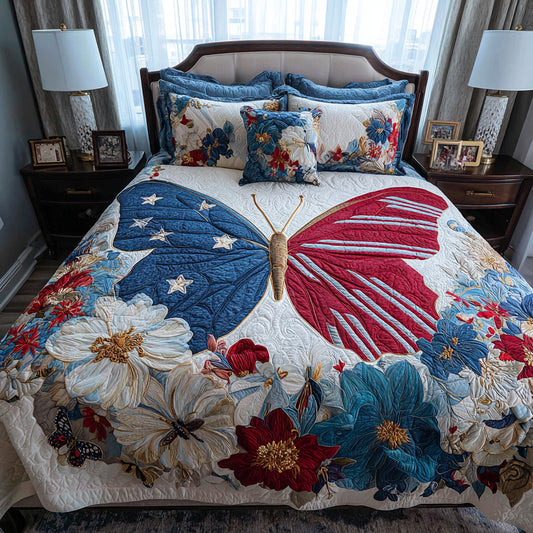 Freedom Flutter Glow 3-Piece Quilted Bedding Set NCU0PVL836