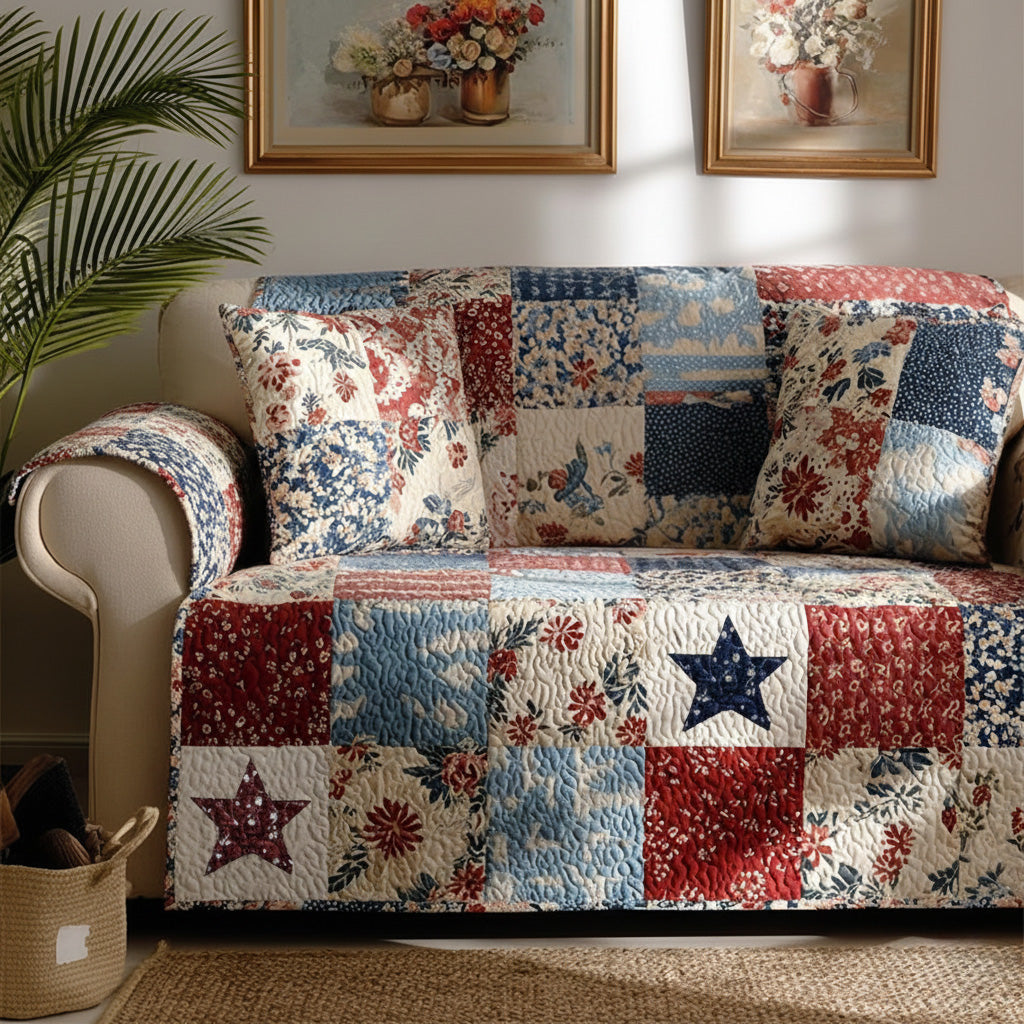 Freedom Garden Quilted Sofa Cover NCU0LDH500