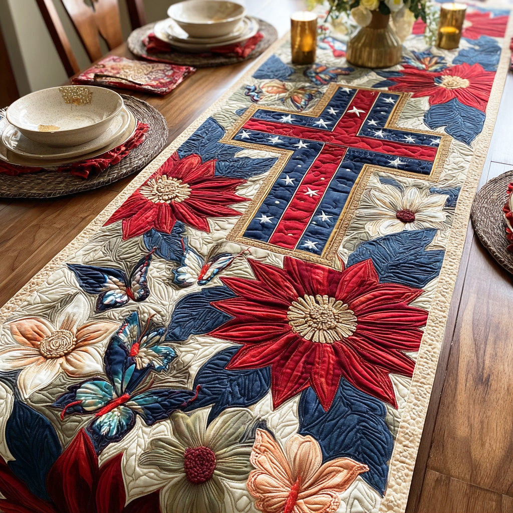 Freedom Grace Path Quilted Table Runner NCU0NTD784 – Quiltnest
