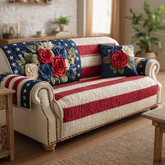Freedom Hearth Quilted Sofa Cover NCU0HNH954