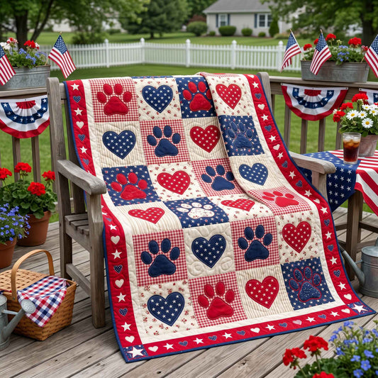 Freedom Hearts Quilted Blanket NCU0NTD1942