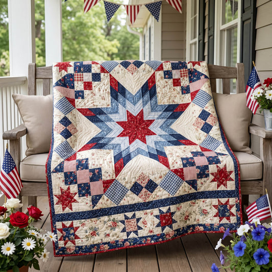 Freedom Mosaic Quilted Blanket NCU0NTD1964