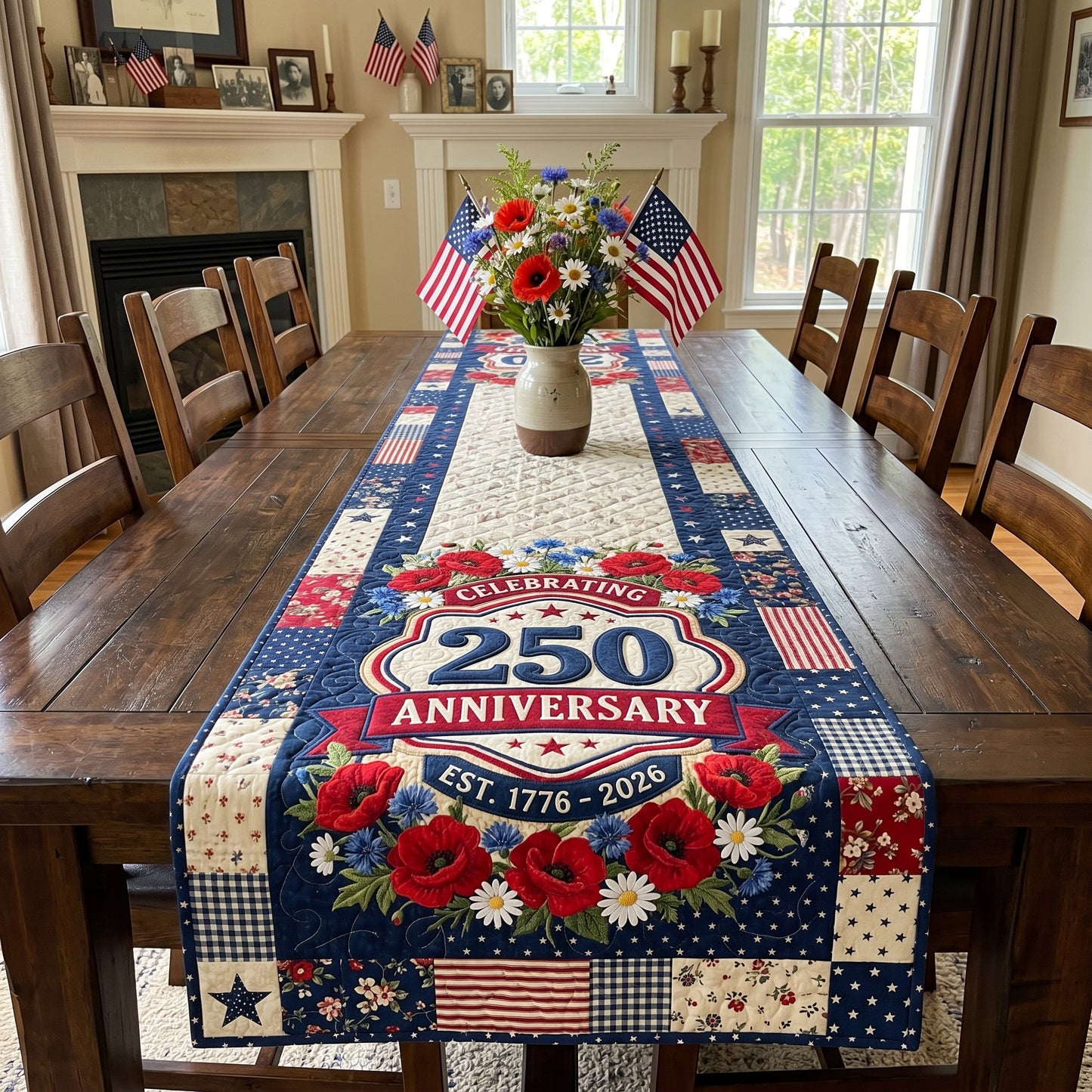 Freedom Nation Quilted Table Runner NCU0DV2125