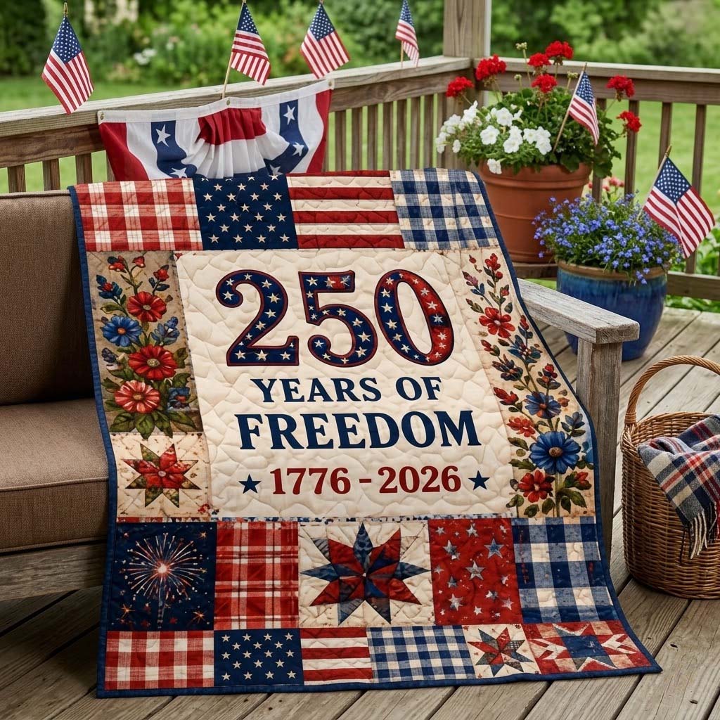 Freedom Patch Americana Quilted Blanket NCU0DQQ0868