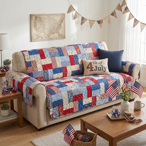 Freedom Patch Quilted Sofa Cover NCU0NTD1975