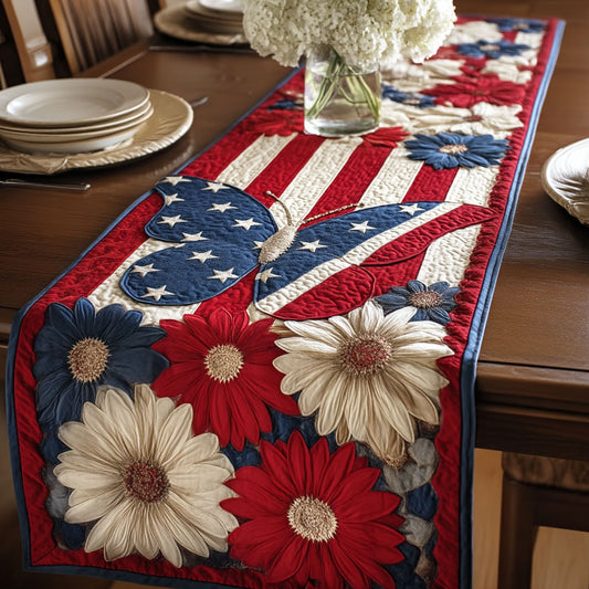 Freedom Petals Quilted Table Runner NCU0NTD1752