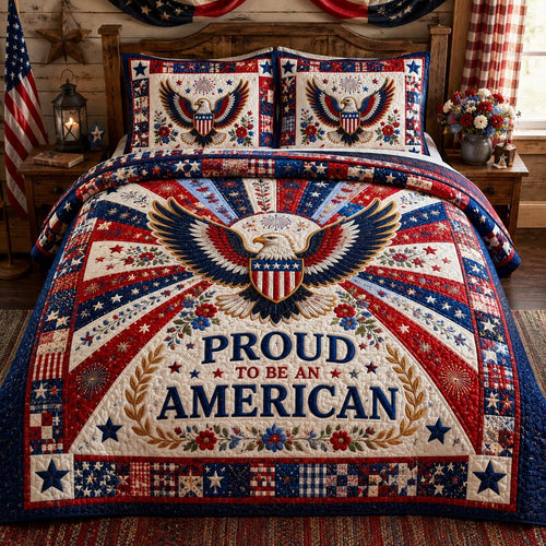 Freedom Pride 3-Piece Quilted Bedding Set NCU0DV2181