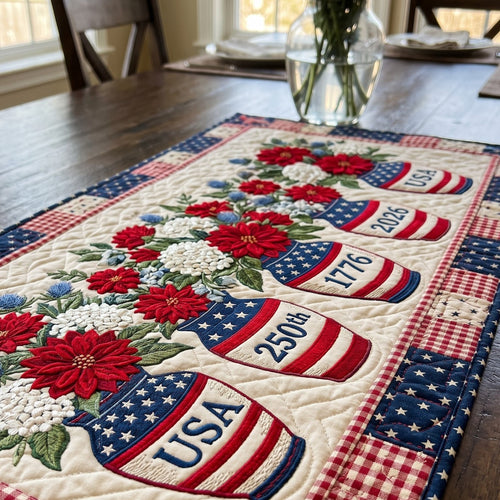 Freedom Roots Quilted Table Runner NCU0DV2126