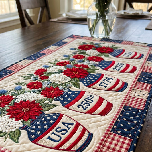 Freedom Roots Quilted Table Runner NCU0DV2126