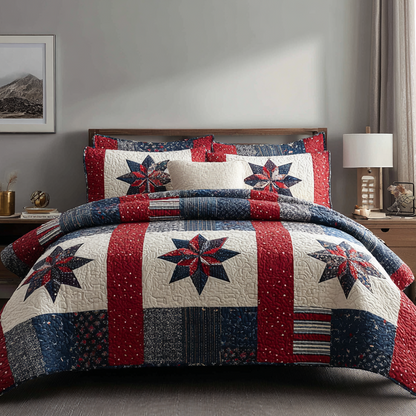 Freedom Star 3-Piece Quilted Bedding Set NCU0NVH900