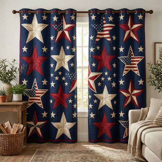 Freedom Star Quilted Curtains NCU0NTD1772