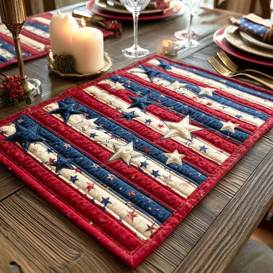 Freedom Stars Quilted Place Mat NCU0NTD1740
