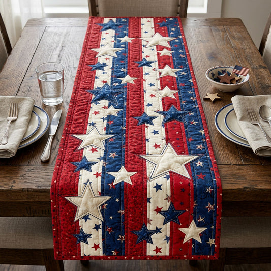Freedom Stars Quilted Table Runner NCU0NTD1740