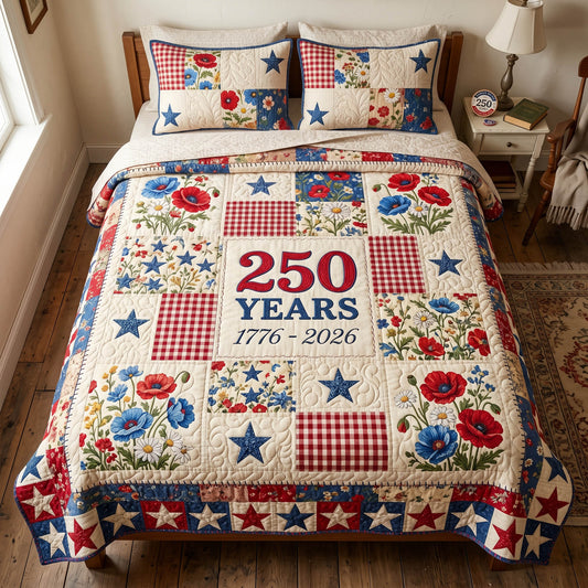 Freedom Threads 3-Piece Quilted Bedding Set NCU0NTD1897