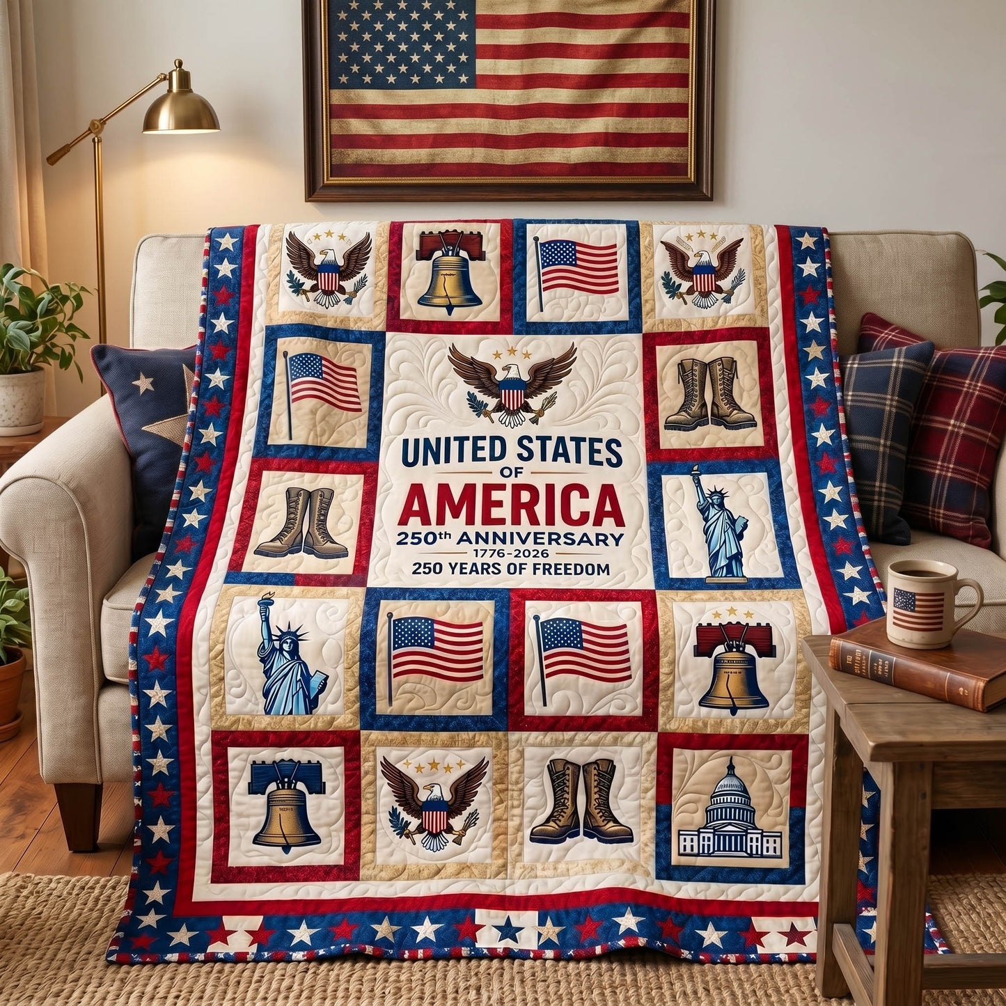Freedom Tribute Quilted Blanket NCU0NTD1869
