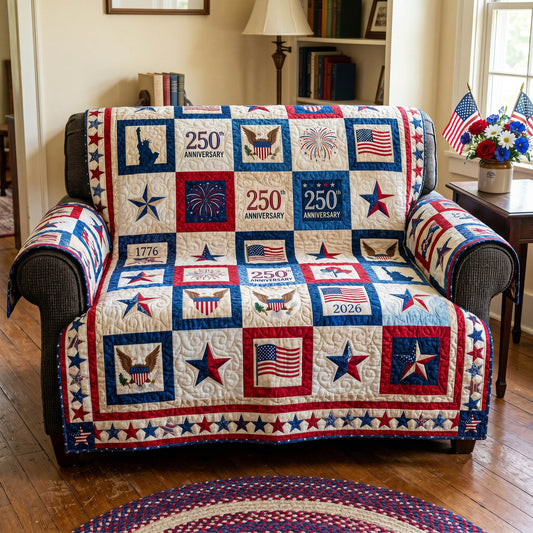 Freedom Tribute Quilted Sofa Cover NCU0NTD1908