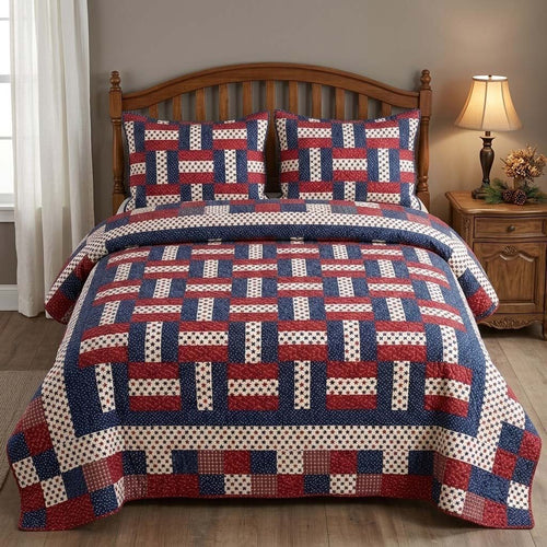 Freedom Weave 3-Piece Quilted Bedding Set NCU0DQQ0621