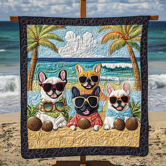 French Bulldog Dreams Quilted Blanket NCU0PT1542